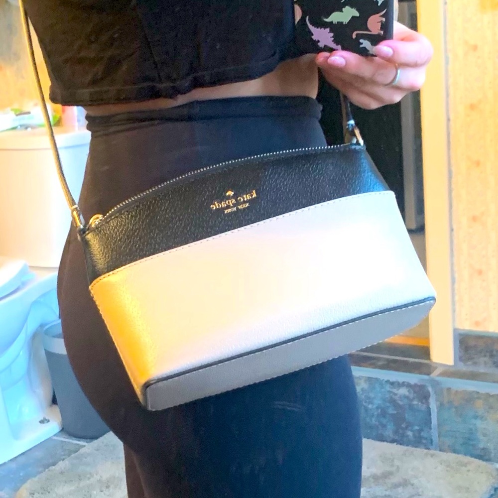 NWT Kate Spade crossbody - black / beige